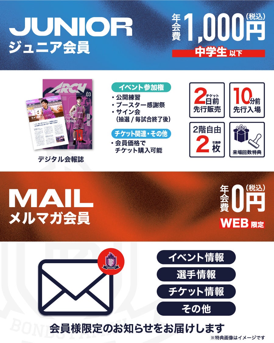 ジュニア会員・メルマガ会員