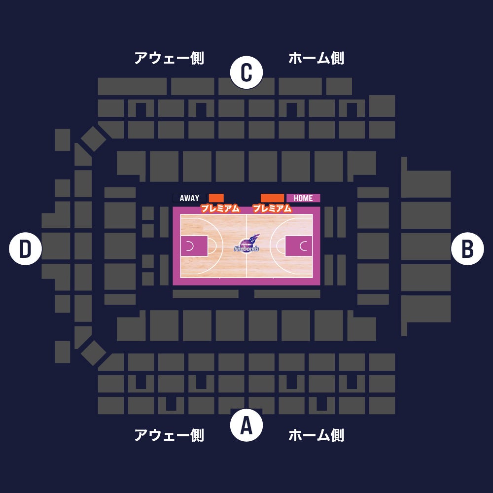 座席図（プレミアム） 宝来屋ボンズアリーナ