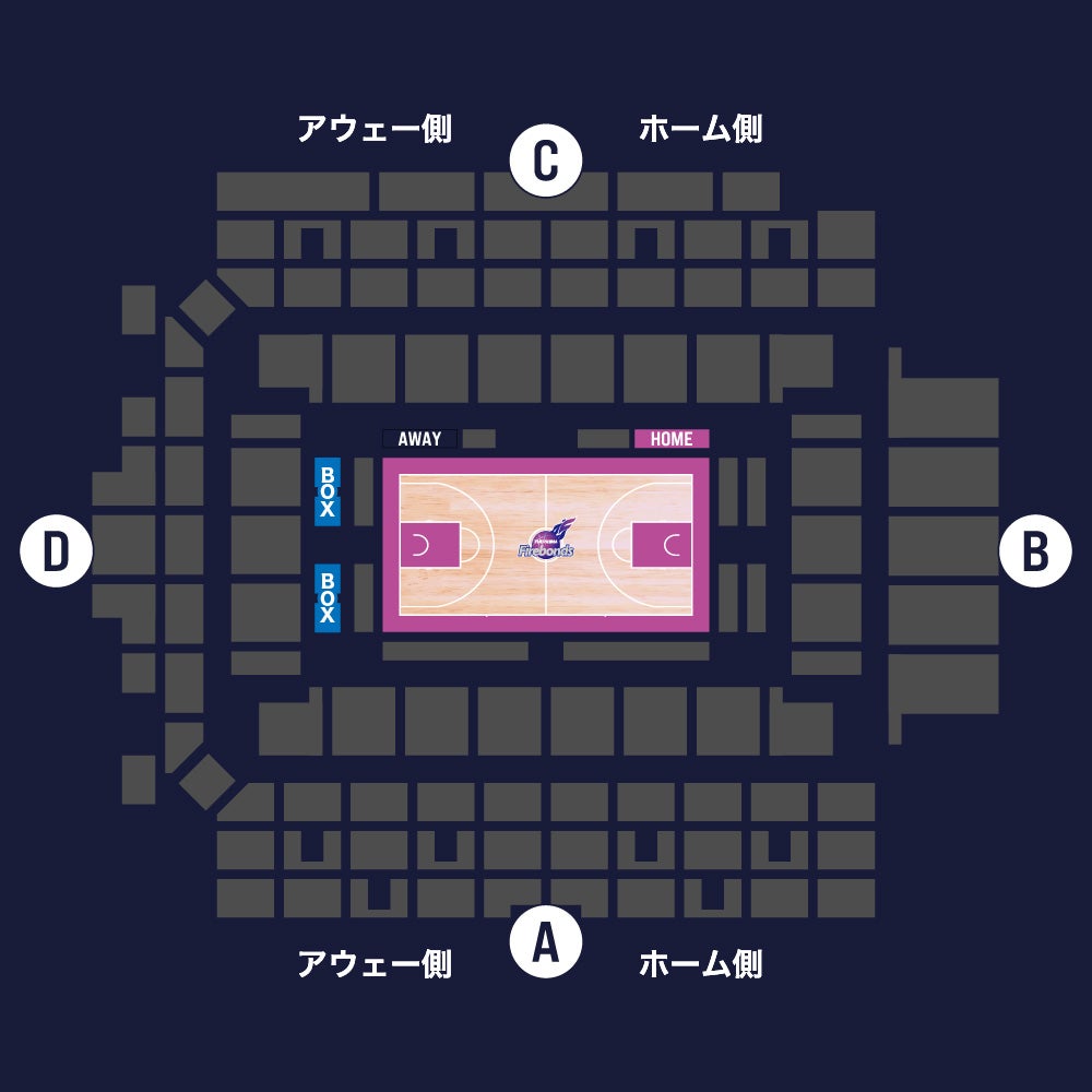座席図（BOX） 宝来屋ボンズアリーナ