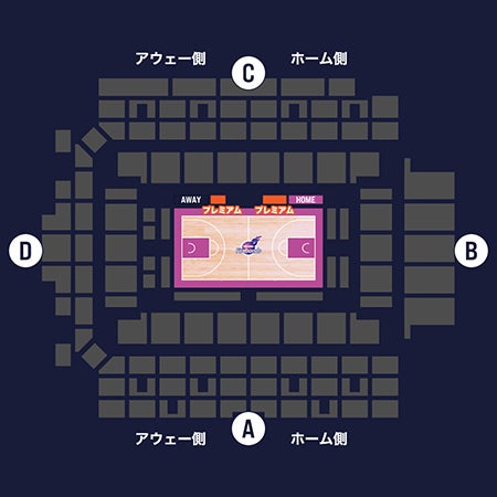 座席図（プレミアム） 宝来屋ボンズアリーナ