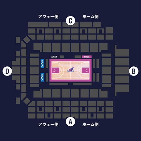 座席図（BOX） 宝来屋ボンズアリーナ