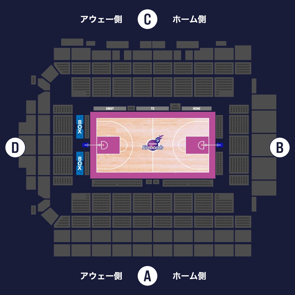 座席図（BOX） 宝来屋ボンズアリーナ