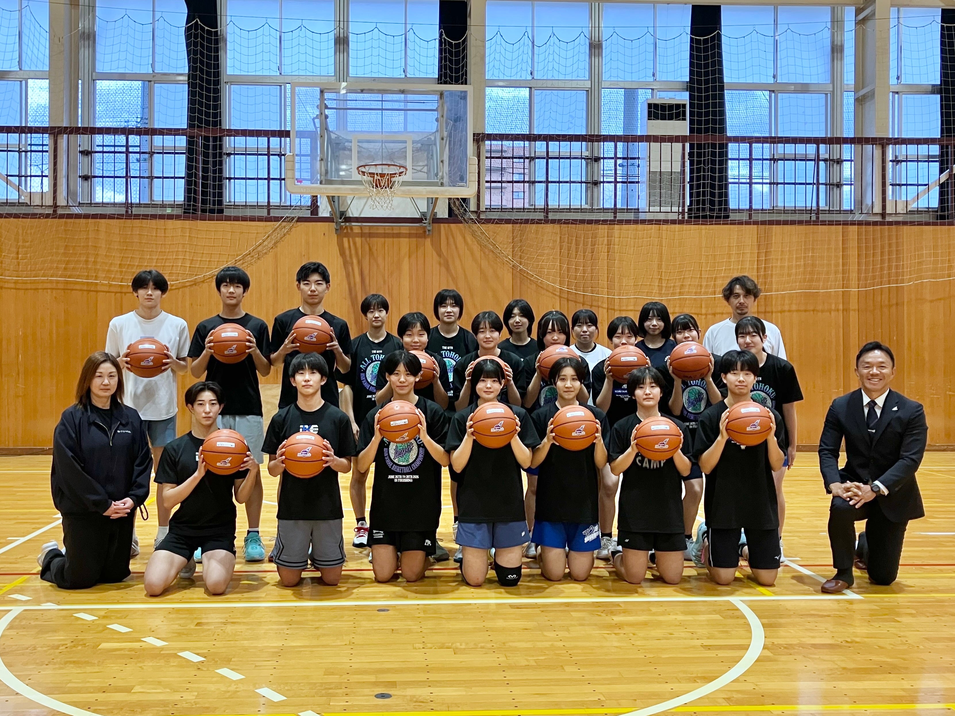 福島県立郡山東高等学校へのバスケットボール寄贈について